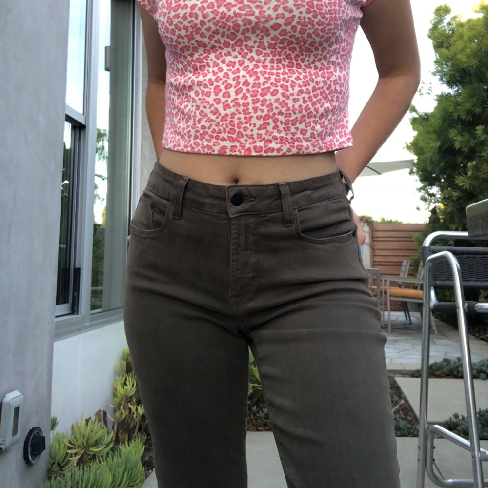 Vintage Olive green flare jeans